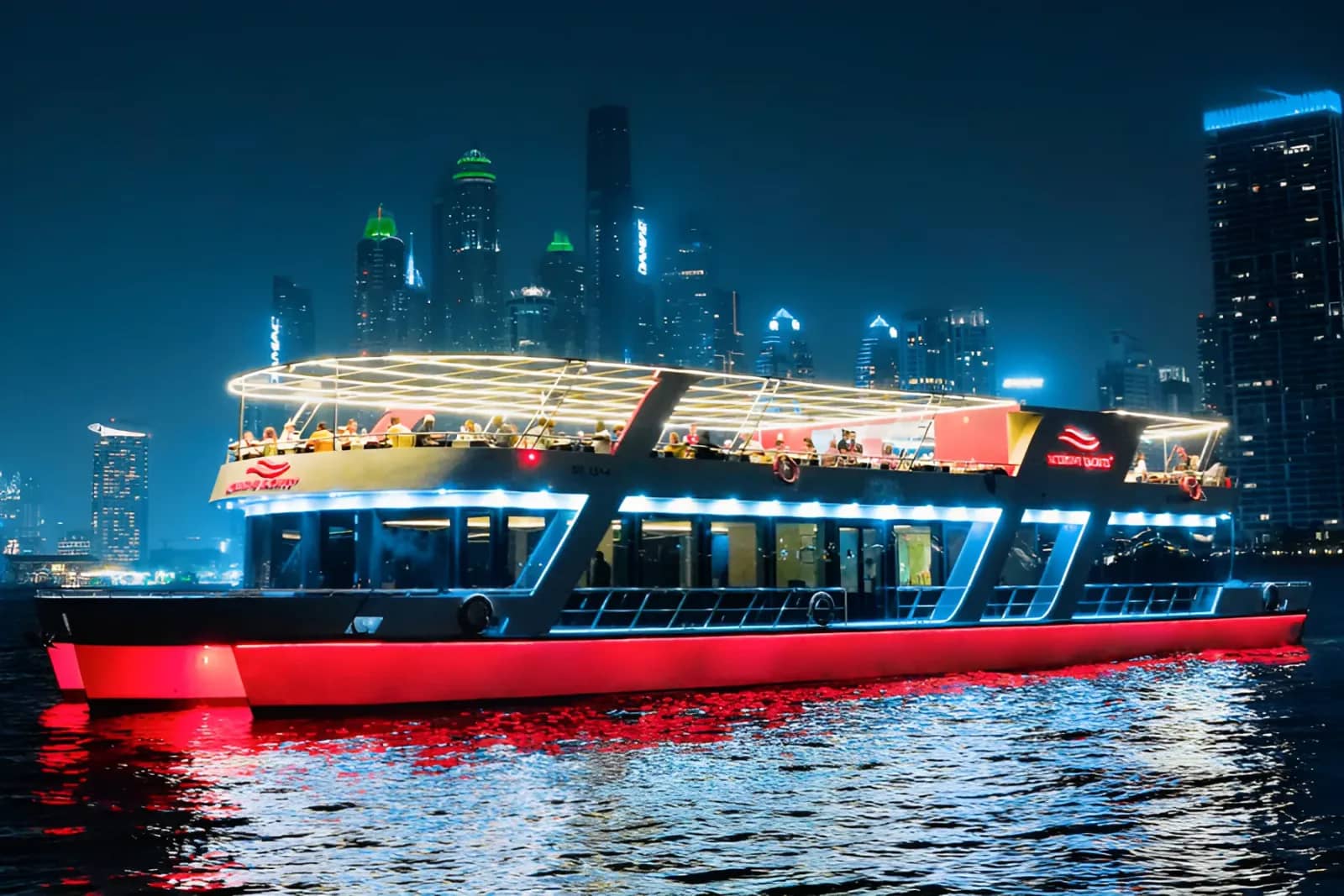 Sunset or Dinner Cruise with Live Music & Open Bar: Experience Dubai, United Arab Emirates