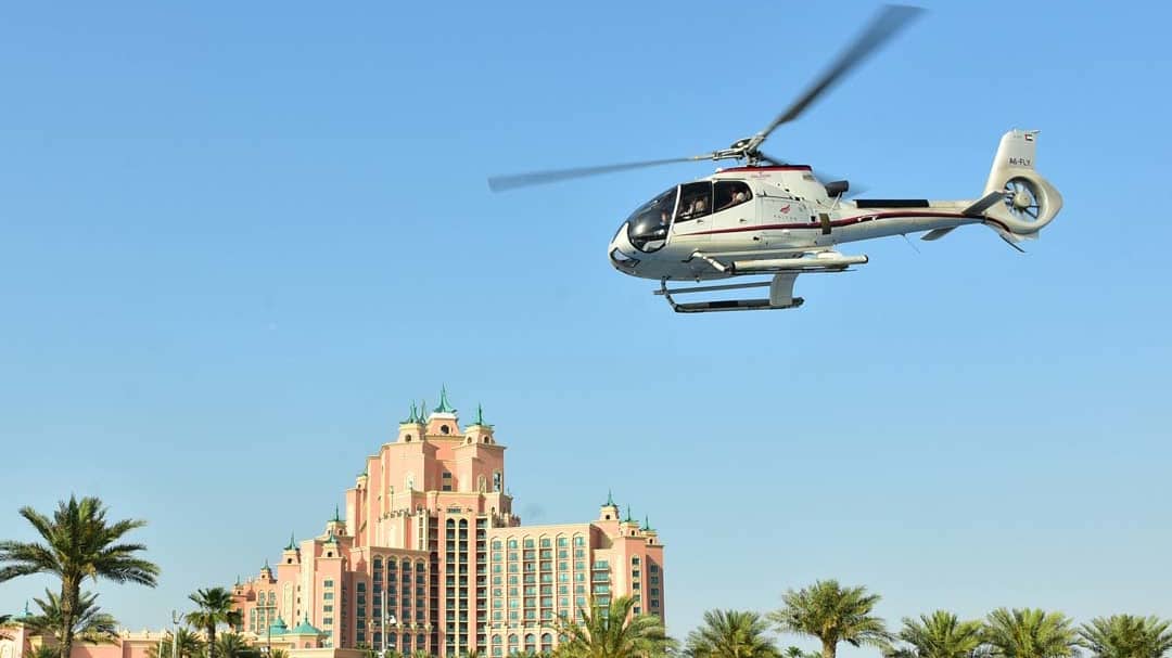 Helicopter flight from the Palm Island, Dubai: Experience Dubai, United Arab Emirates